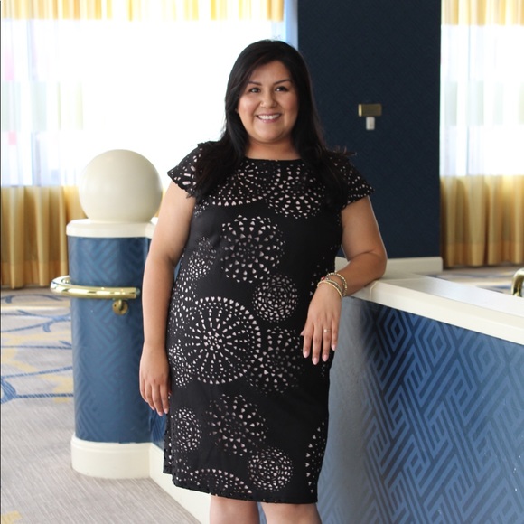 DB Camryn Signature black scuba cut-out dress 18w - Picture 3 of 7